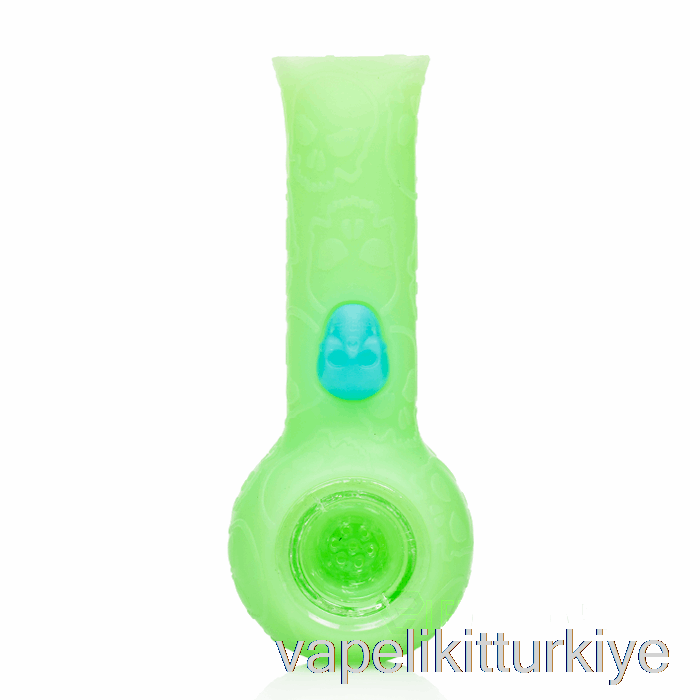 Elektronik Sigara Kalemi Vape Mate Stratus Silikon Kafatası El Borusu Yeşil Parıltı (uv Yeşil)